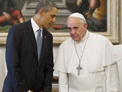 Obama and Pope Francis 